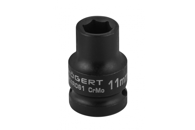 HOEGERT Головка торцева ударна шестигранна 1/2", 11 мм, CrMo (HT4R061)