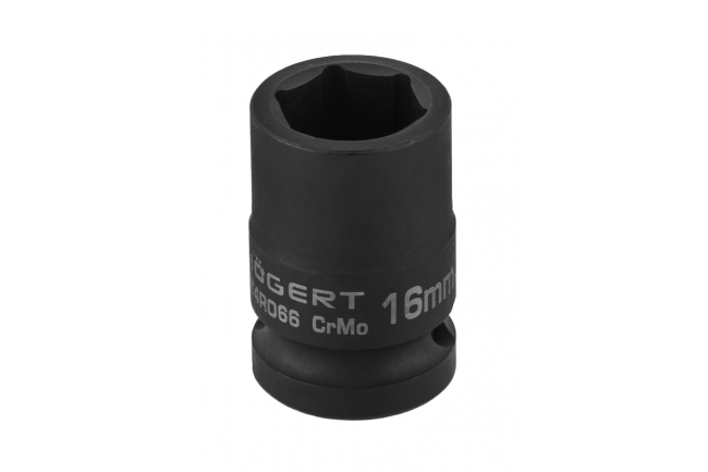 HOEGERT Головка торцева ударна шестигранна 1/2", 16 мм, CrMo (HT4R066)