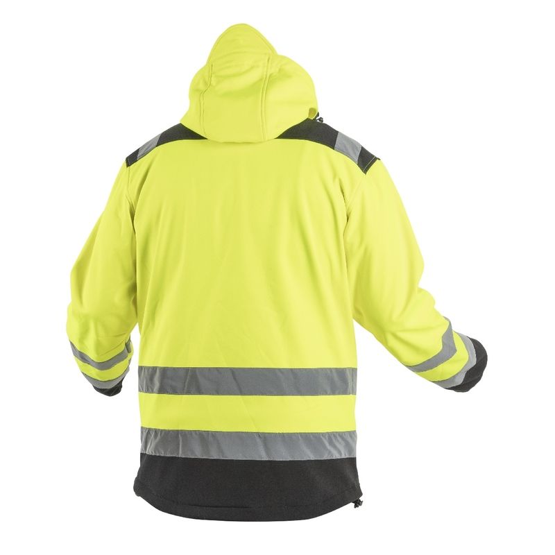 HOEGERT ARGEN Куртка сигнальна із капюшоном SOFTSHELL жовта 3XL (58) (HT5K257-3XL)