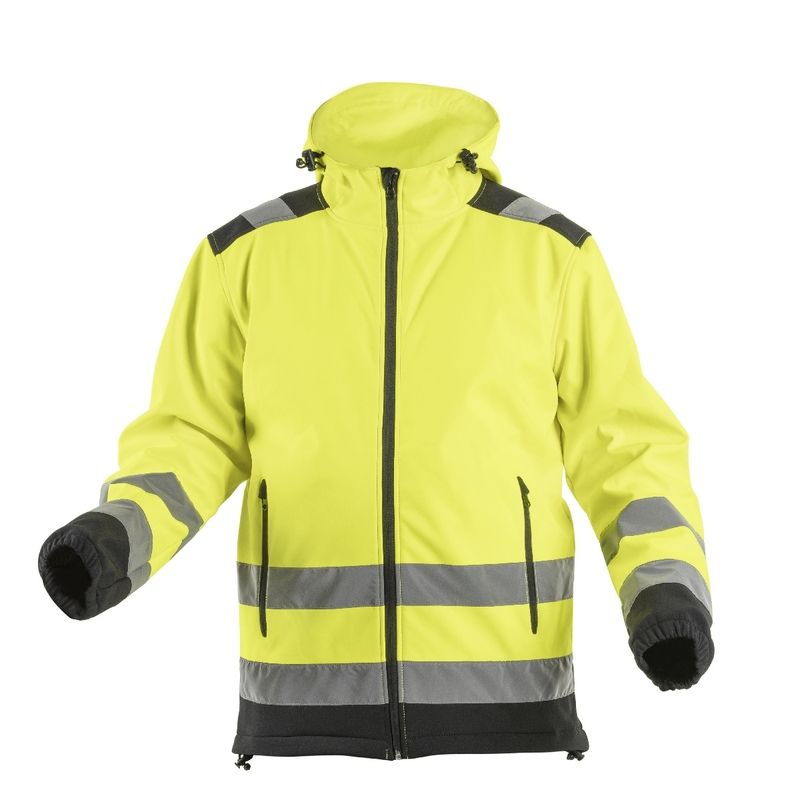 HOEGERT ARGEN Куртка сигнальна із капюшоном SOFTSHELL жовта M (50) (HT5K257-M)