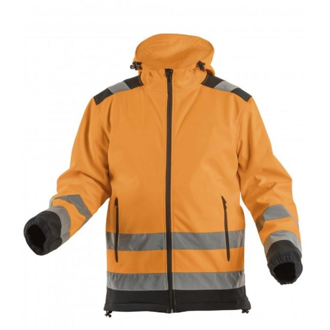 HOEGERT ARGEN Куртка сигнальна із капюшоном SOFTSHELL помаранчева 3XL (58) (HT5K259-3XL)