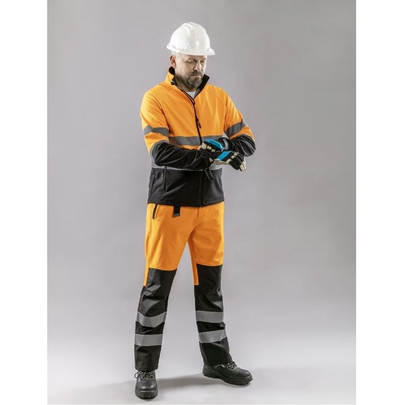 HOEGERT EXTER Куртка сигнальна SOFTSHELL помаранчева 2XL (56) (HT5K336-2XL)