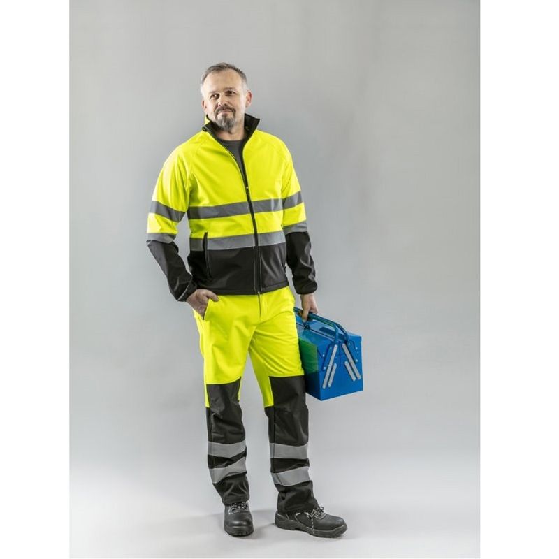 HOEGERT TRAUN Штани сигнальні SOFTSHELL жовті XL (54) (HT5K337-XL)