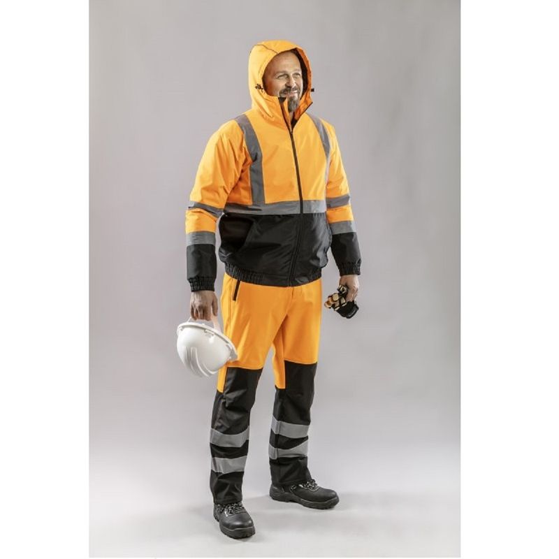 HOEGERT TRAUN Штани сигнальні SOFTSHELL помаранчеві M (50) (HT5K338-M)