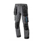 HOEGERT TAUBER Штани робочі 4-way stretch темно-сірі 2XL (56) (HT5K812-2XL)