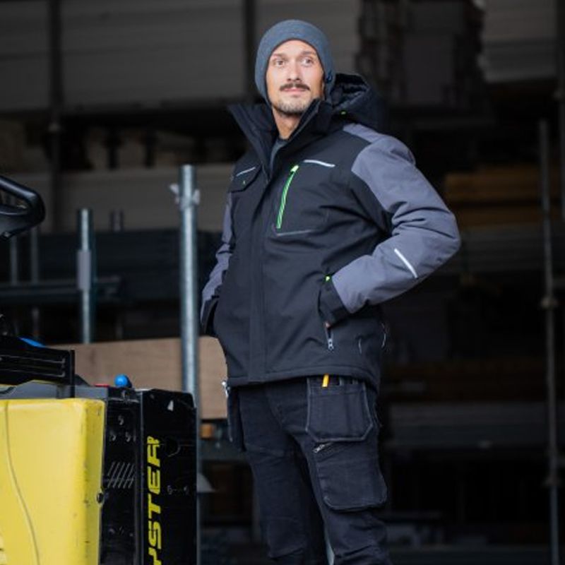 HOEGERT Куртка утеплена AMOS з капюшоном чорний 2XL (56) (HT5K923-2XL)