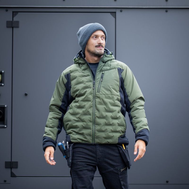 HOEGERT Куртка утеплена PAUL з капюшоном оливкова M (50) (HT5K924-M)