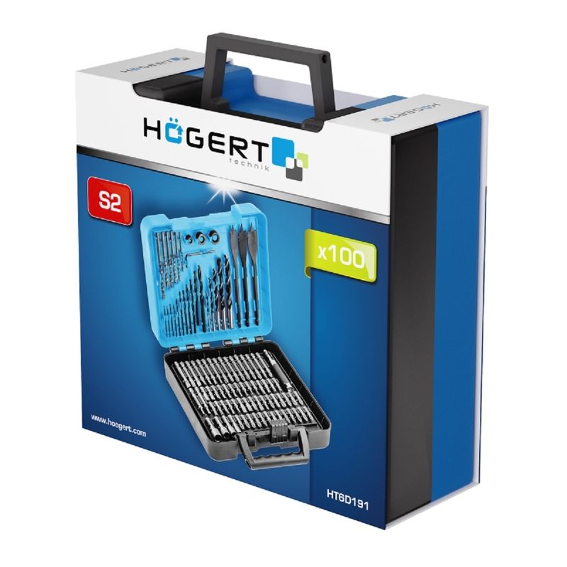 HOEGERT Набір комбінованих свердел 100 шт (HT6D191)