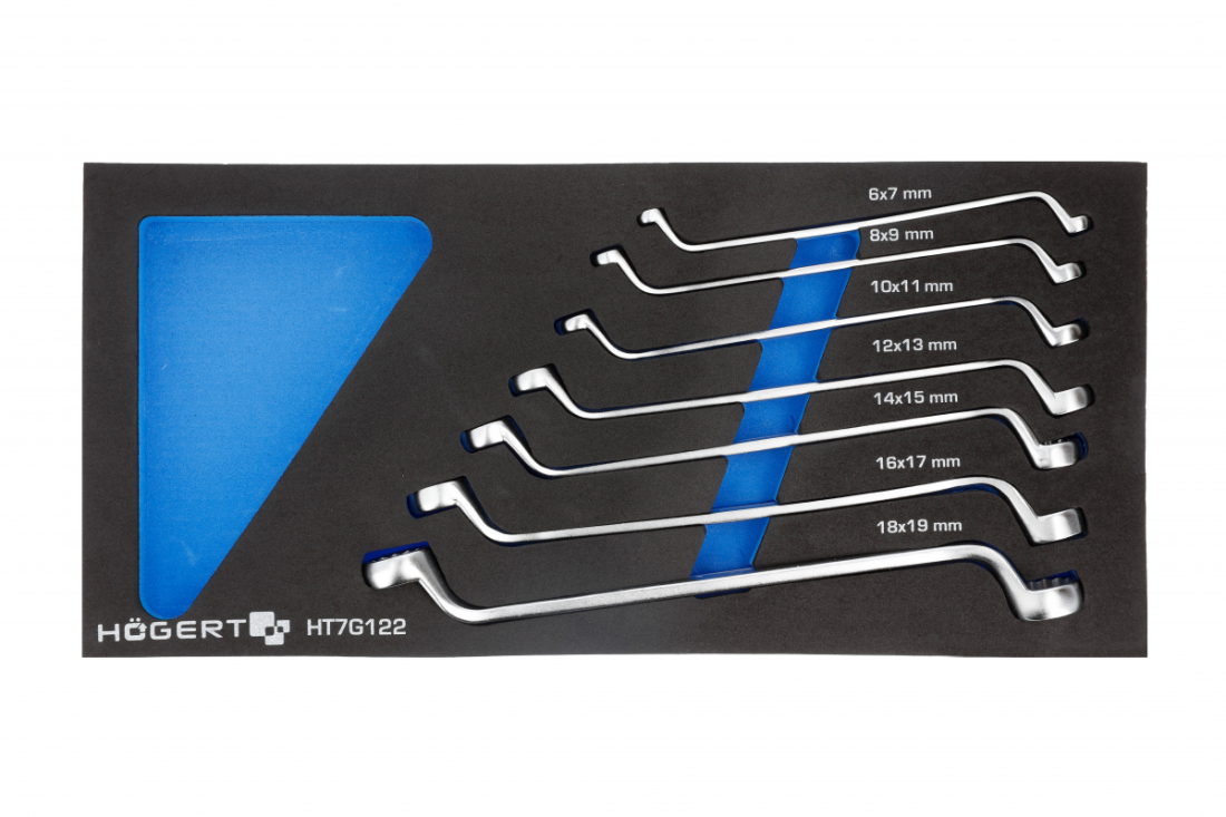 HOEGERT Набір накидних ключів 7 шт. у ложементі EVA (HT7G122)