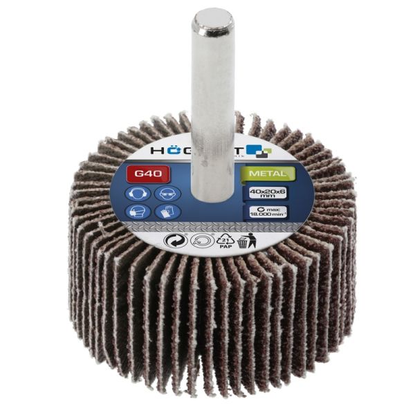 HOEGERT Круг пелюстковий з хвостовиком 40x20x6 G60 (HT8D002)