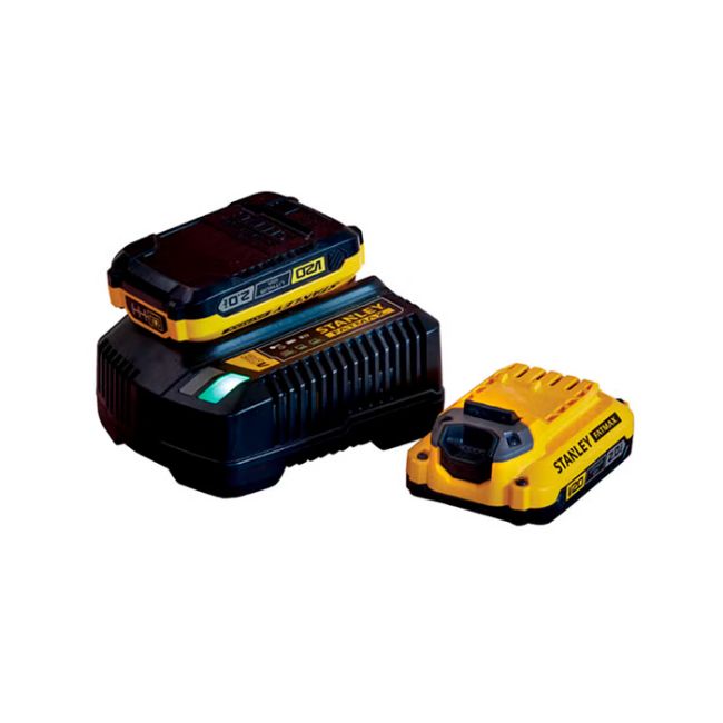 Зарядний пристрій та 2 акумулятора 18В STANLEY FATMAX SFMCB12D2