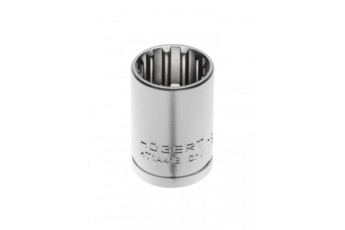 HOEGERT Головка торцева spline 1/2", 16 мм, CrV (HT1A416)