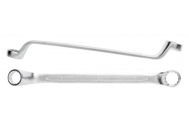 HOEGERT Ключ кільцевий зігнутий  із сталі CrV, 14 х 15 мм, DIN 838 (HT1W548)