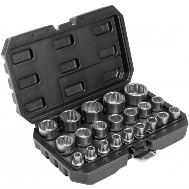 HOEGERT Набір торцевих ключів 1/2", 21 шт (HT4R085)