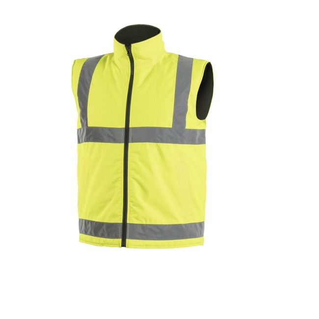 HOEGERT REMS Жилет сигнальний двосторонній жовтий 2XL (56) (HT5K245-2XL)