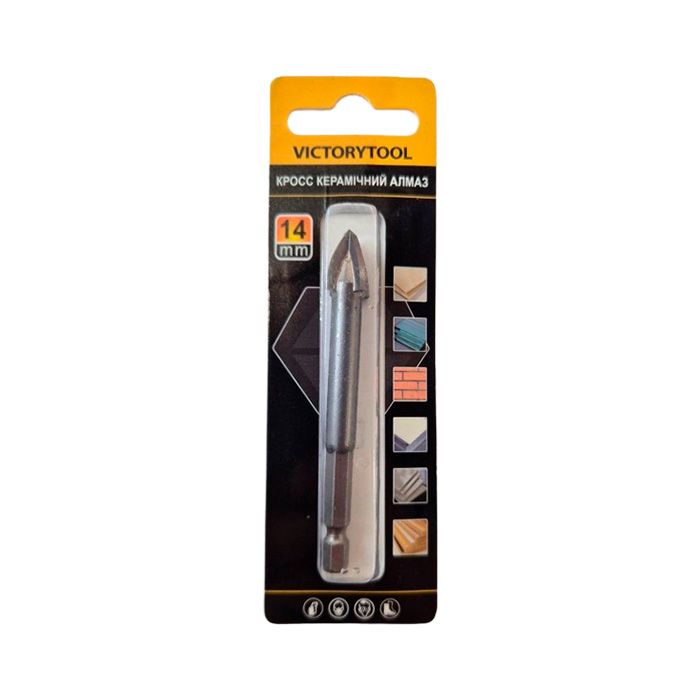 Свердло по плитці з шестигранним хвостовик VICTORYTOOL 6 мм (К106)