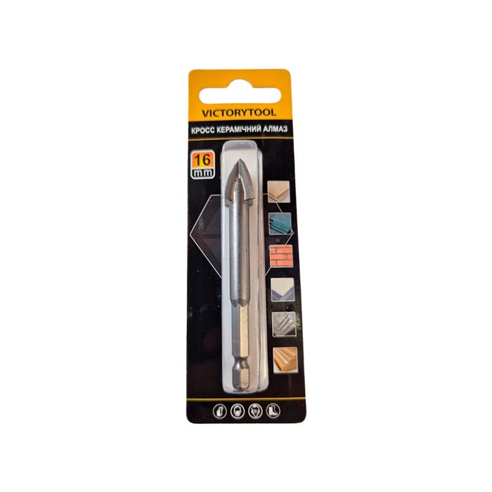 Свердло по плитці з шестигранним хвостовик VICTORYTOOL 6 мм (К106)