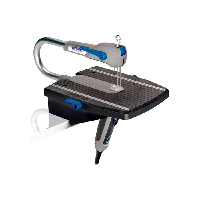 Стаціонарний лобзик DREMEL Moto-Saw (MS20-1/5) в чемодані з 5 пиляльними полотами та паралельною напрямною (F013MS20JC)